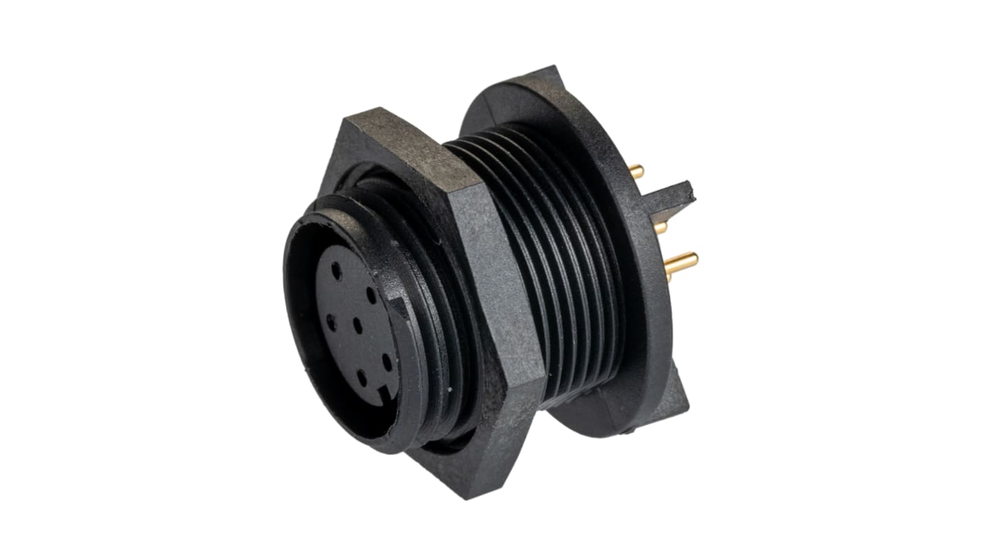 Bulgin Circular Connector, 6 Contacts, PCB Mount, Miniature Connector, Socket, Female, IP68, Buccaneer 400 Series