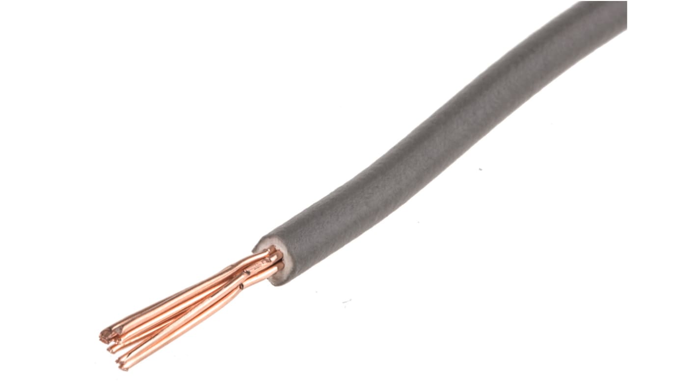 Prysmian 6491X Series Grey 1.5 mm² Conduit Cable, 7/0.53 mm, 100m
