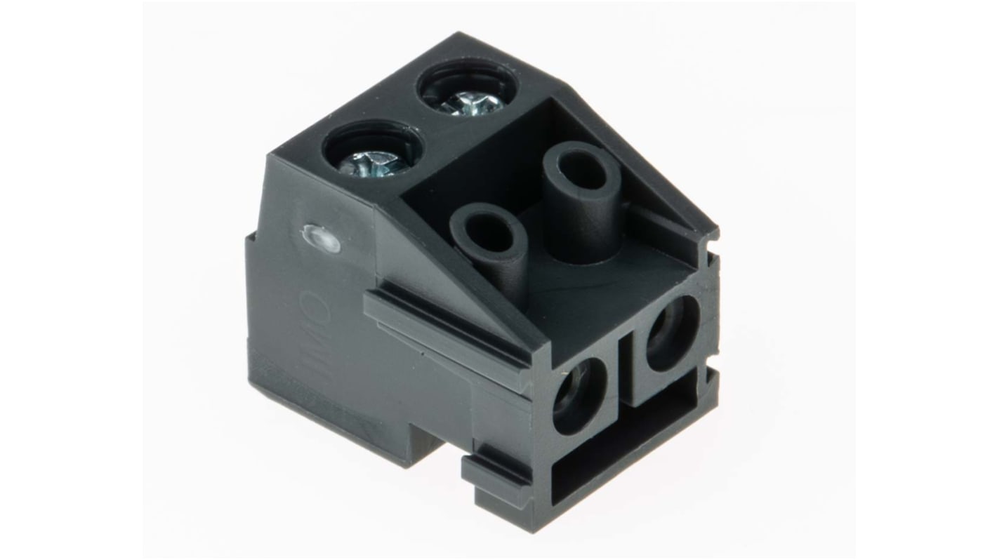 RS PRO PCB Terminal Block, 2-Contact, 5mm Pitch, Through Hole Mount, 1-Row, Screw Termination