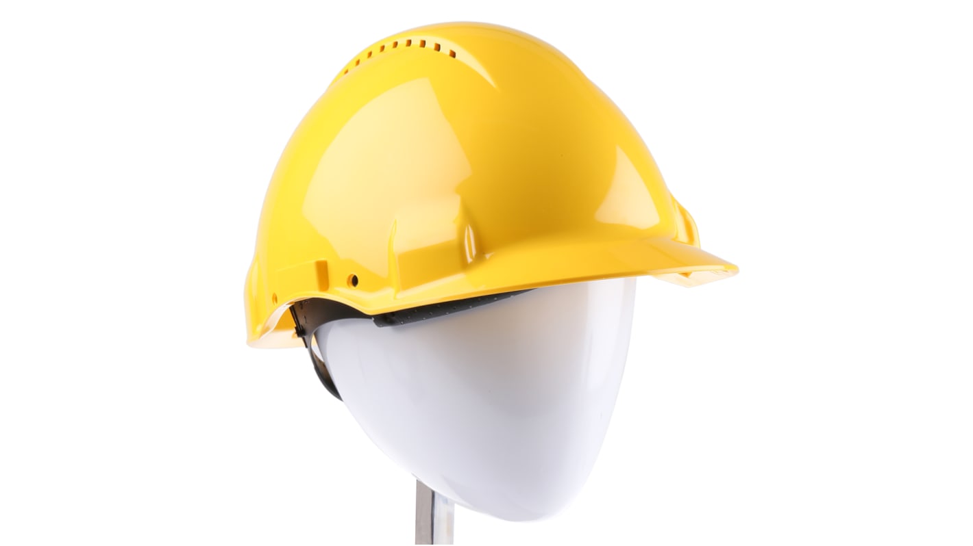 3M PELTOR G3000 Yellow Safety Helmet, Adjustable, Ventilated