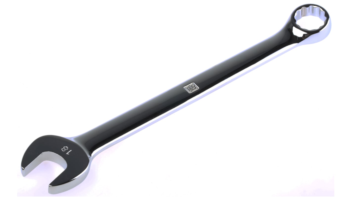 Chiave combinata RS PRO, bocca poligonale 18mm, in Acciaio al cromo vanadio