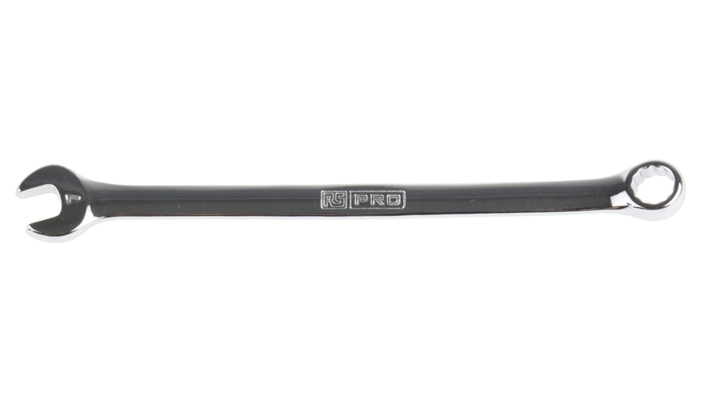 Chiave combinata RS PRO, bocca poligonale 7mm, in Acciaio al cromo vanadio