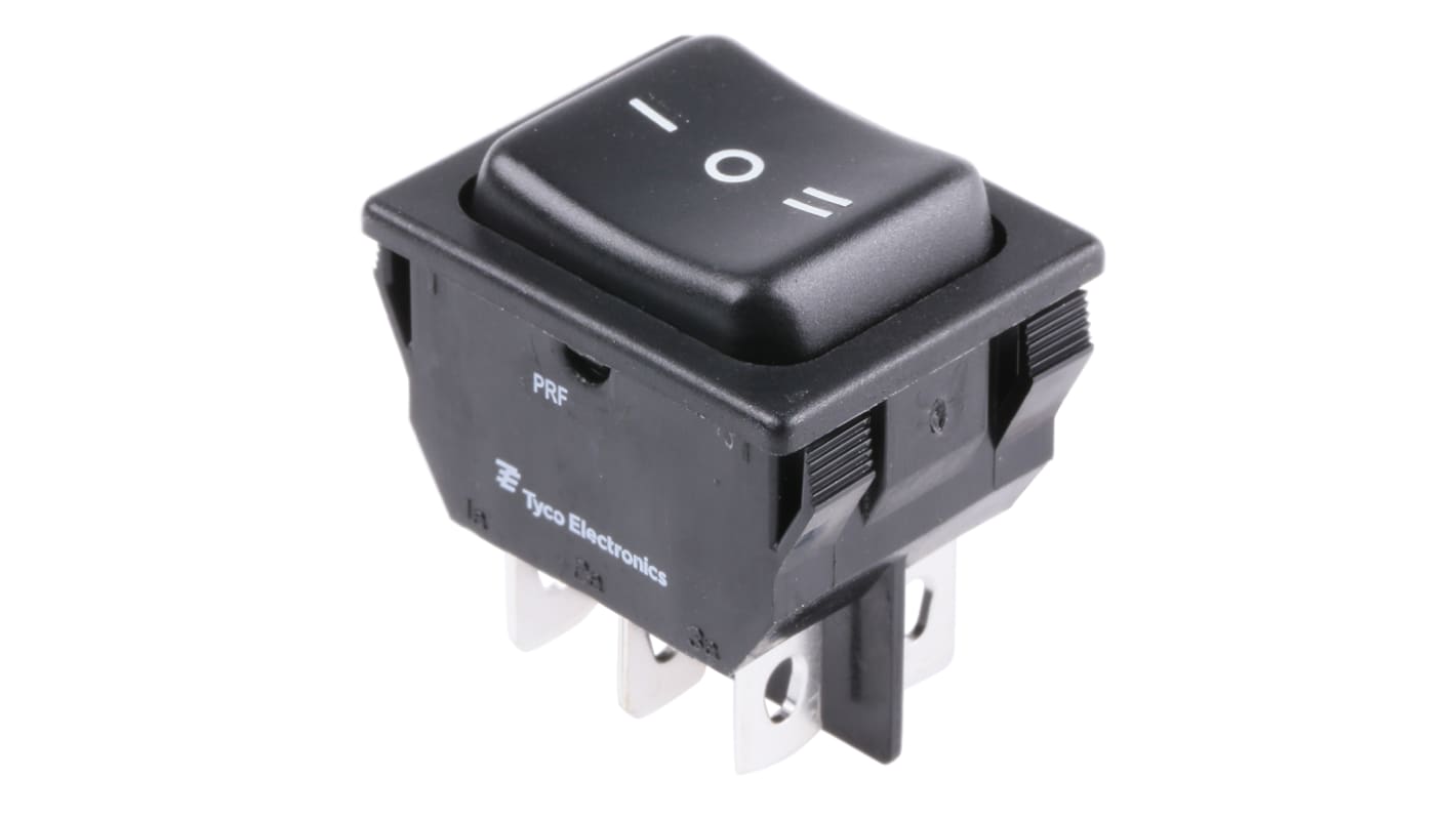 TE Connectivity DPDT, On-Off-On Rocker Switch Panel Mount