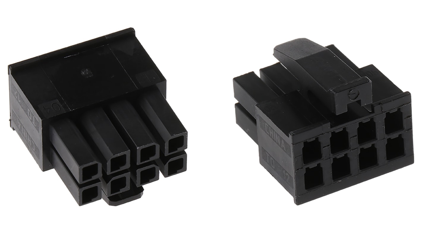 TE Connectivity コネクタハウジング 8極 ピッチ:3mm 2列 TE Connectivity コネクタハウジング 8極 ピッチ:3mm 2列