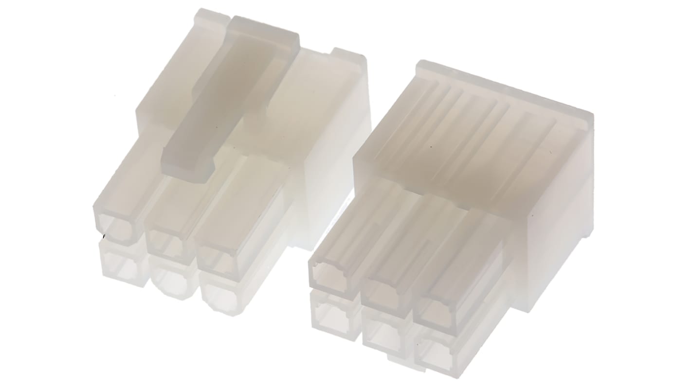 TE Connectivity, VAL-U-LOK Female Connector Housing, 4.2mm Pitch, 6 Way, 2 Row