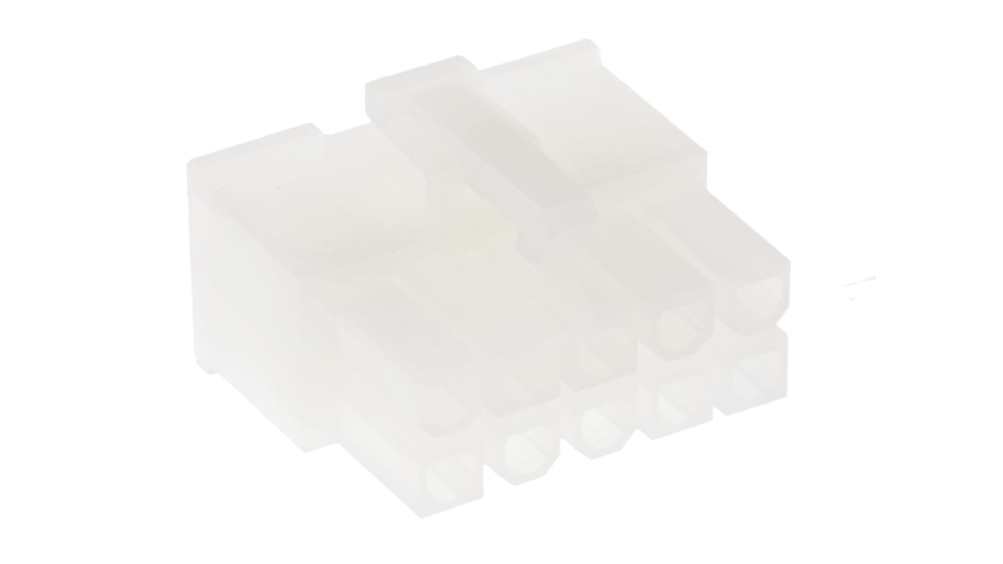 TE Connectivity, VAL-U-LOK Female Connector Housing, 4.2mm Pitch, 10 Way, 2 Row