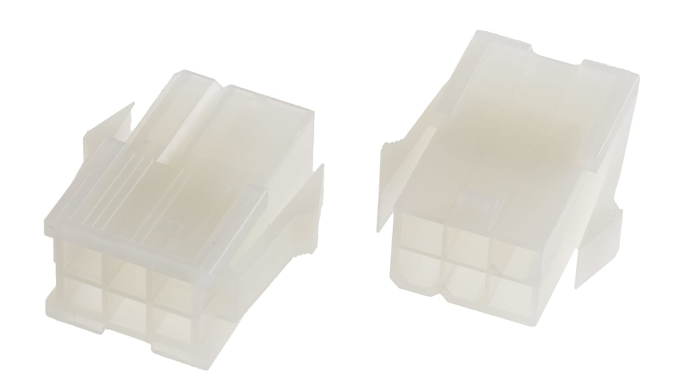 TE Connectivity, VAL-U-LOK Male Connector Housing, 4.2mm Pitch, 6 Way, 2 Row