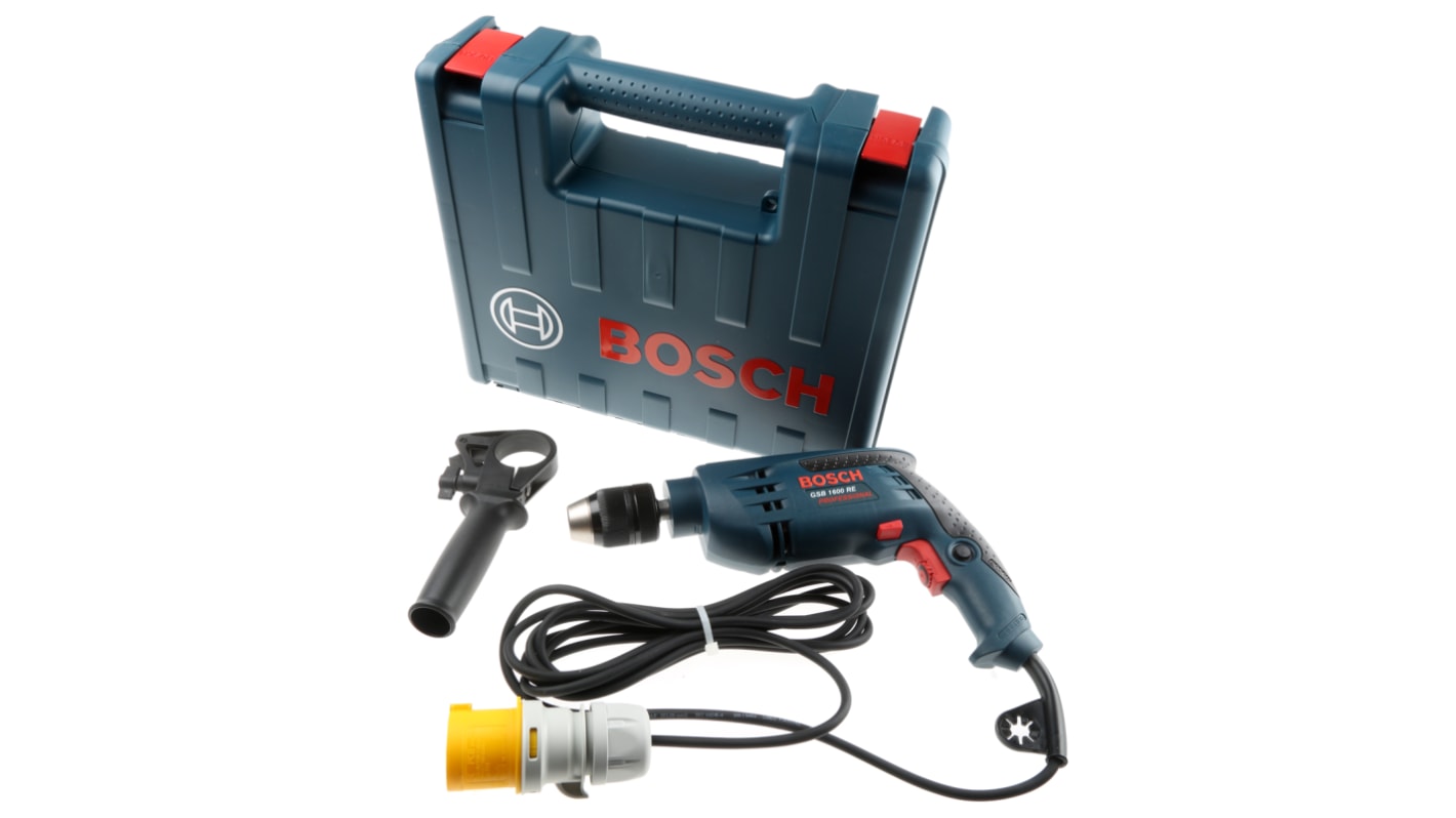 Bosch Keyless 110V Corded Impact Drill Body Only, BS 4343 Plug