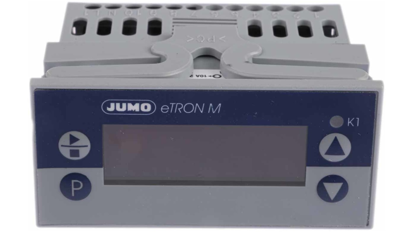 Termostato Jumo eTRON, 12 → 24 V c.c., 24 V c.a., 76 x 36mm, 1 uscita 1 relè