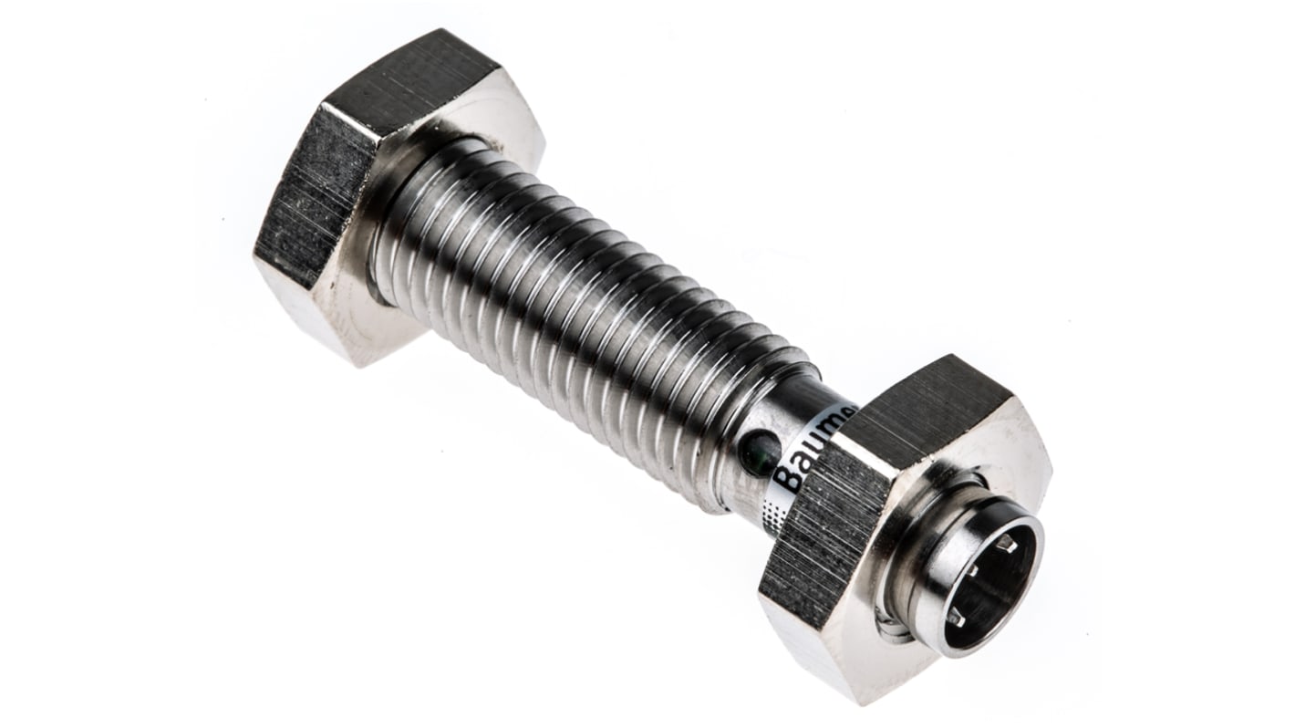 Rs-Online Sensore di prossimità Cilindro filettato Baumer M8 rilevamento 2 mm 10 → 30 V c.c
