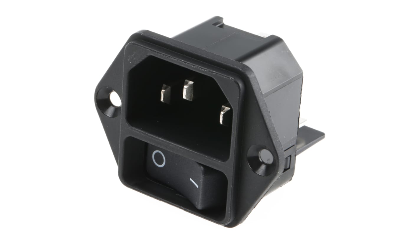 Schurter C14插头 IEC连接器, 面板安装, 250 V, 12A