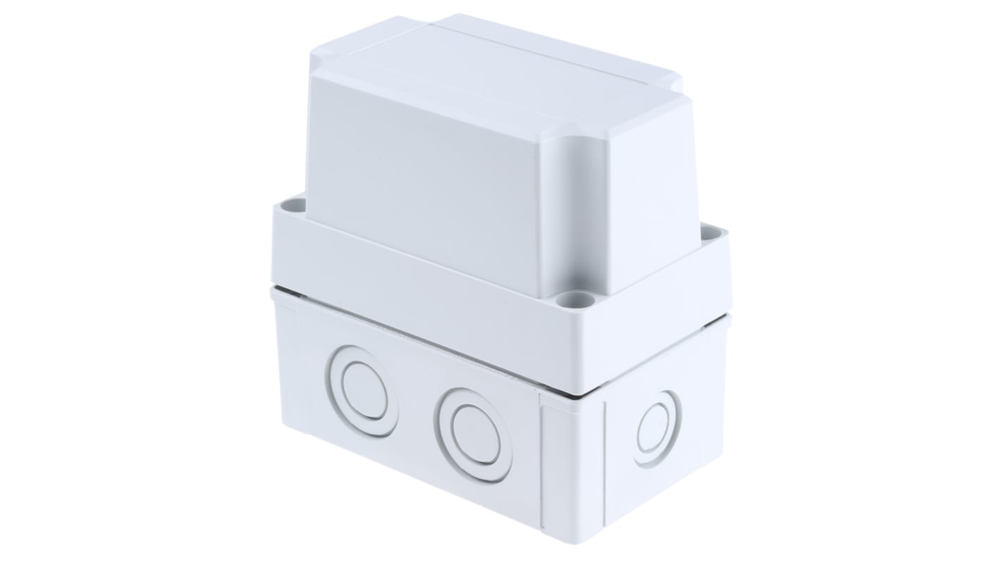 Caja Fibox de Policarbonato Gris, 130 x 80 x 125mm, IP67