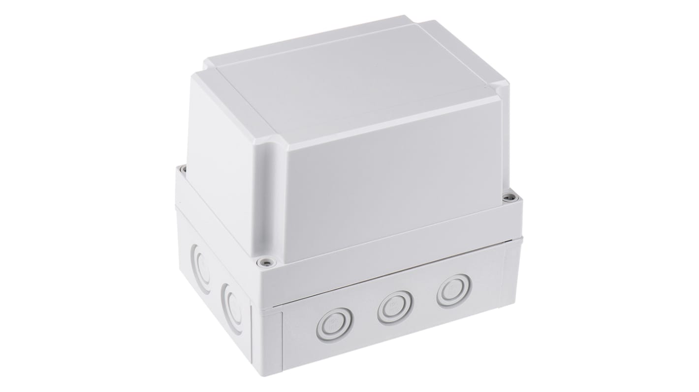 Caja Fibox de Policarbonato Gris, 180 x 130 x 150mm, IP67