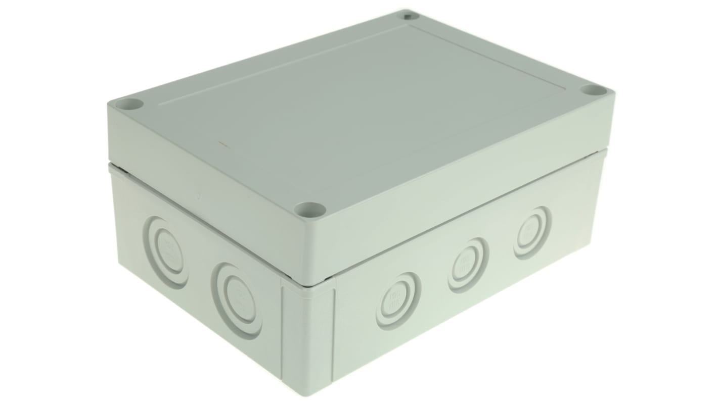 Fibox Grey Polycarbonate Enclosure, IP66, IP67, Grey Lid, 180 x 130 x 75mm