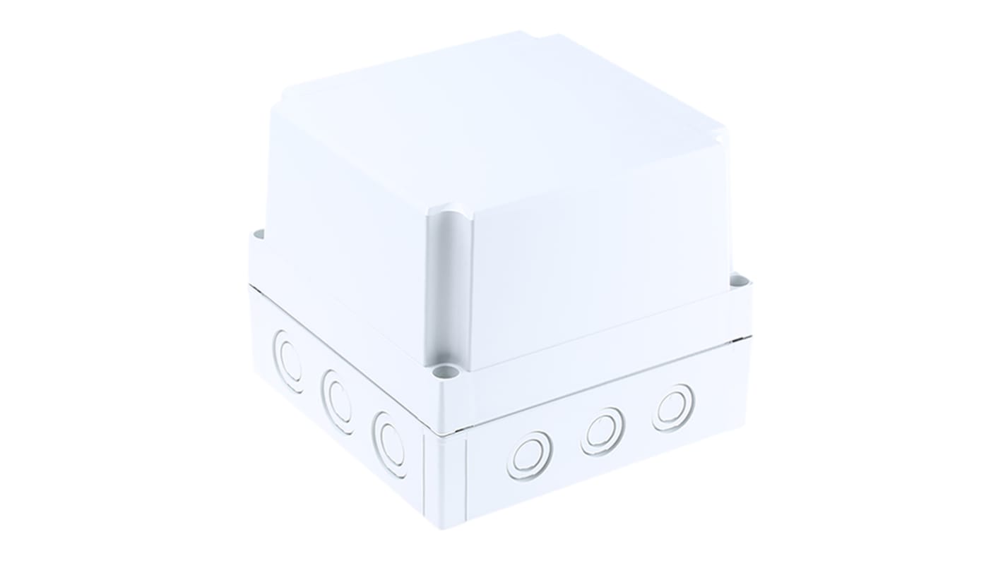 Fibox Grey Polycarbonate Enclosure, IP66, IP67, Grey Lid, 180 x 180 x 150mm