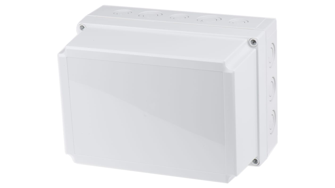Fibox Grey Polycarbonate Enclosure, IP66, IP67, Grey Lid, 255 x 180 x 150mm