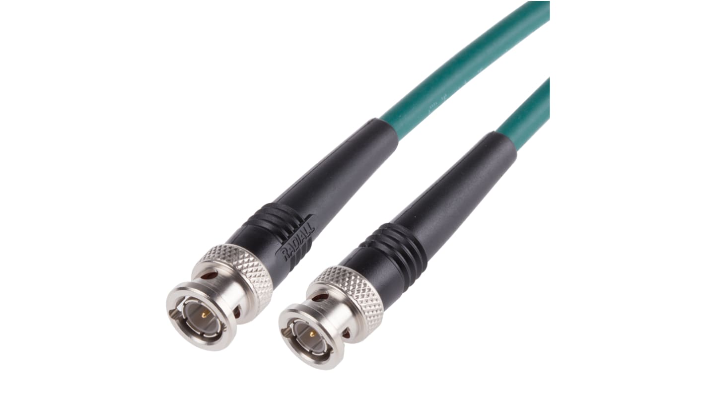 Radiall Male BNC to Male BNC, 2m, KX6A Coaxial, Terminated75 Ω