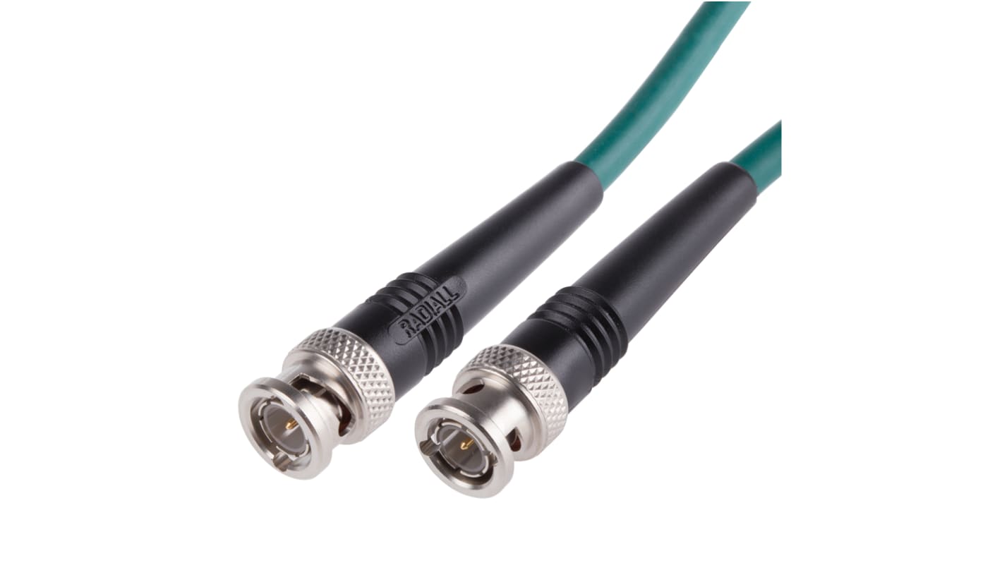 Cavo coassiale Radiall KX6A, BNC / BNC, L. 3m, 75 Ω, col. Verde