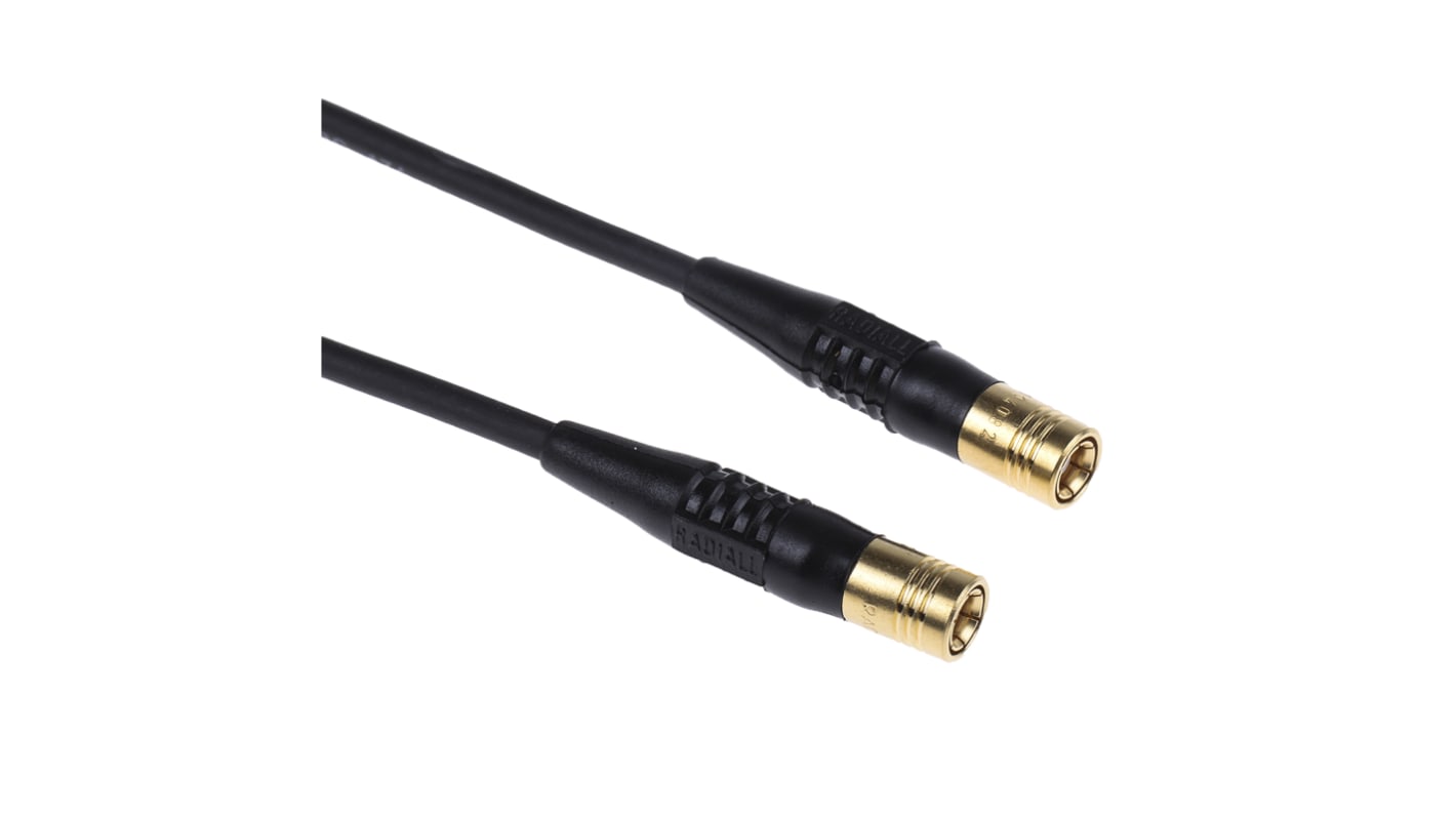 Radiall Coaxial Cable, 1m, RG174 Coaxial, Terminated