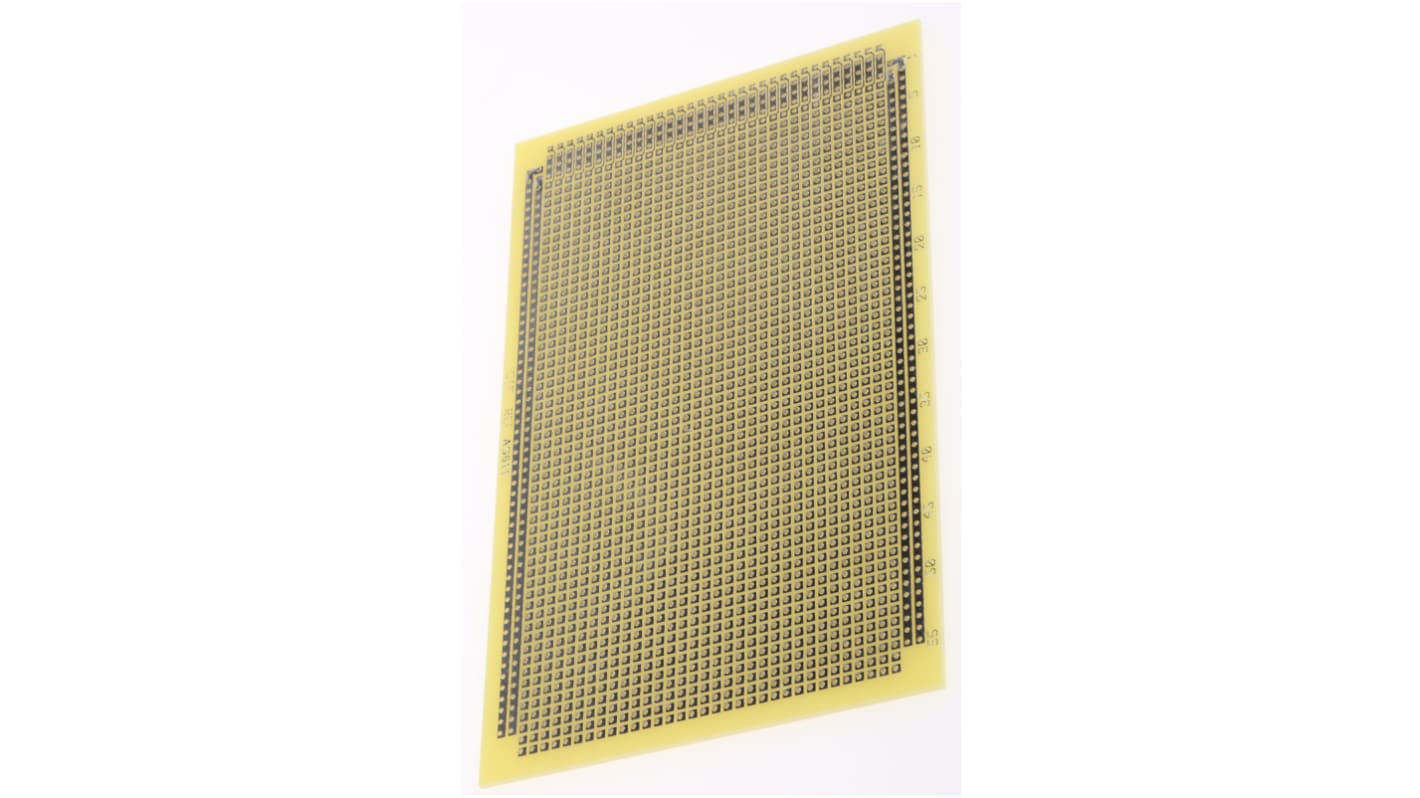 CIF Single Sided Matrix Board FR4 1mm Holes, 2.54 x 2.54mm Pitch, 160 x 100 x 1.6mm