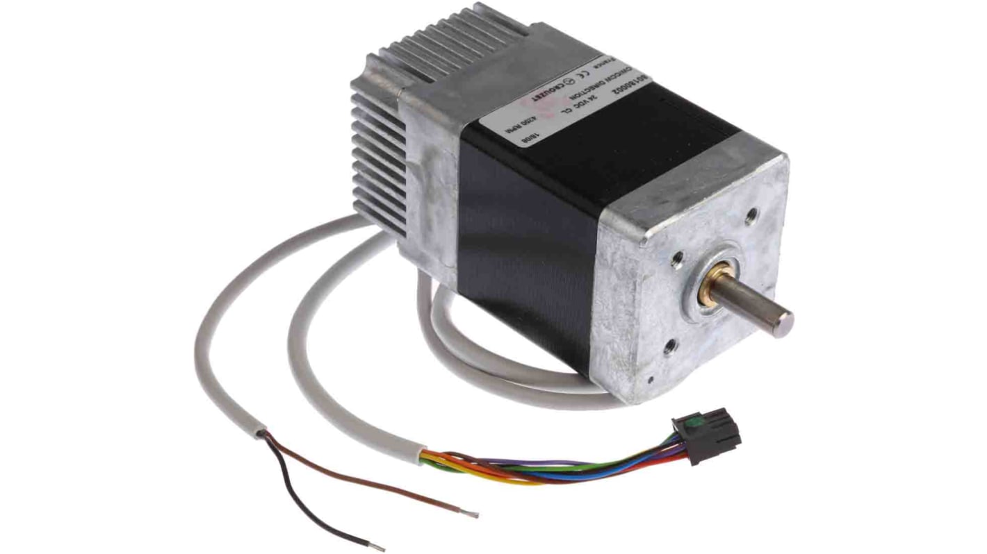 Crouzet Brushless DC Motor, 80 W, 24 V dc, 240 mNm, 3250 rpm, 8mm Shaft Diameter