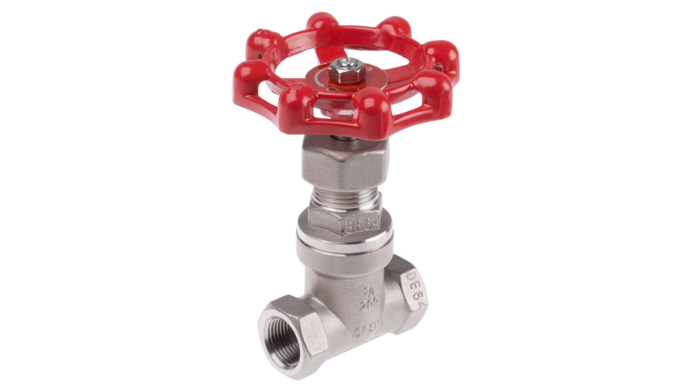 RS PRO Stainless Steel Globe Valve, 3/8 in BSP 32 bar