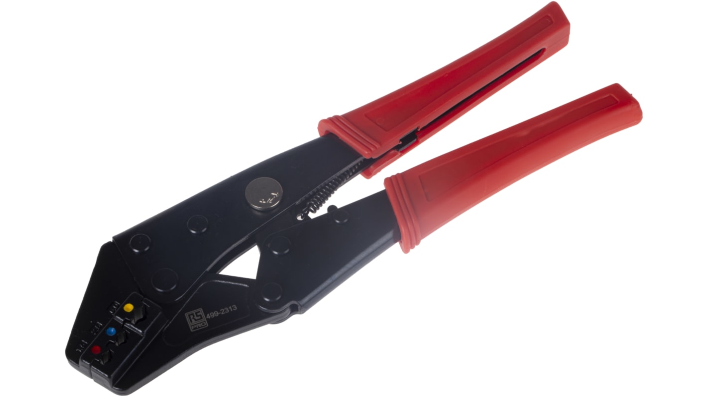 RS PRO Hand Ratcheting Crimp Tool for Insulated Spade Connectors, 1,5 → 6mm² Wire