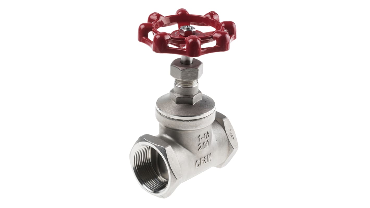 RS PRO Stainless Steel Globe Valve, 1-1/2 in BSP 32 bar