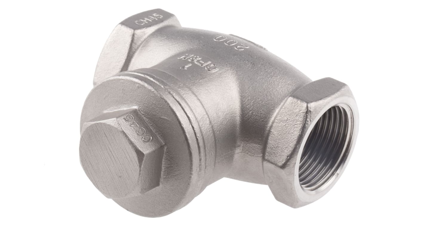 Valvola di non ritorno in Acciaio inox RS PRO, 1poll, 14 bar max, tipo Singolo