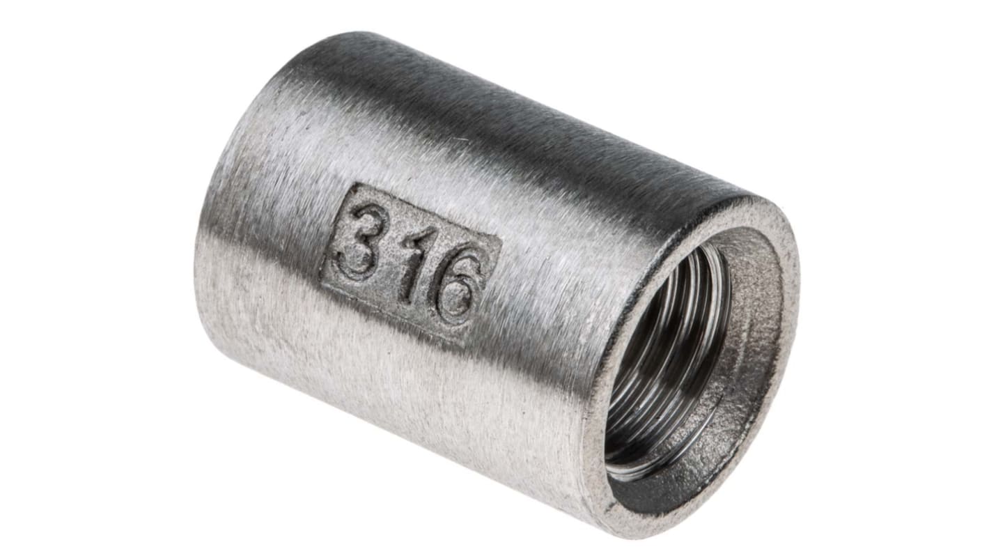 RS PRO Edelstahl-Rohrverschraubung Adapter Edelstahl, G 1/4Zoll x G 1/4Zoll