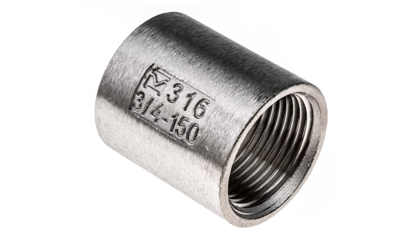 RS PRO Stainless Steel Pipe Fitting Socket, Female G 3/4in x Female G 3/4in