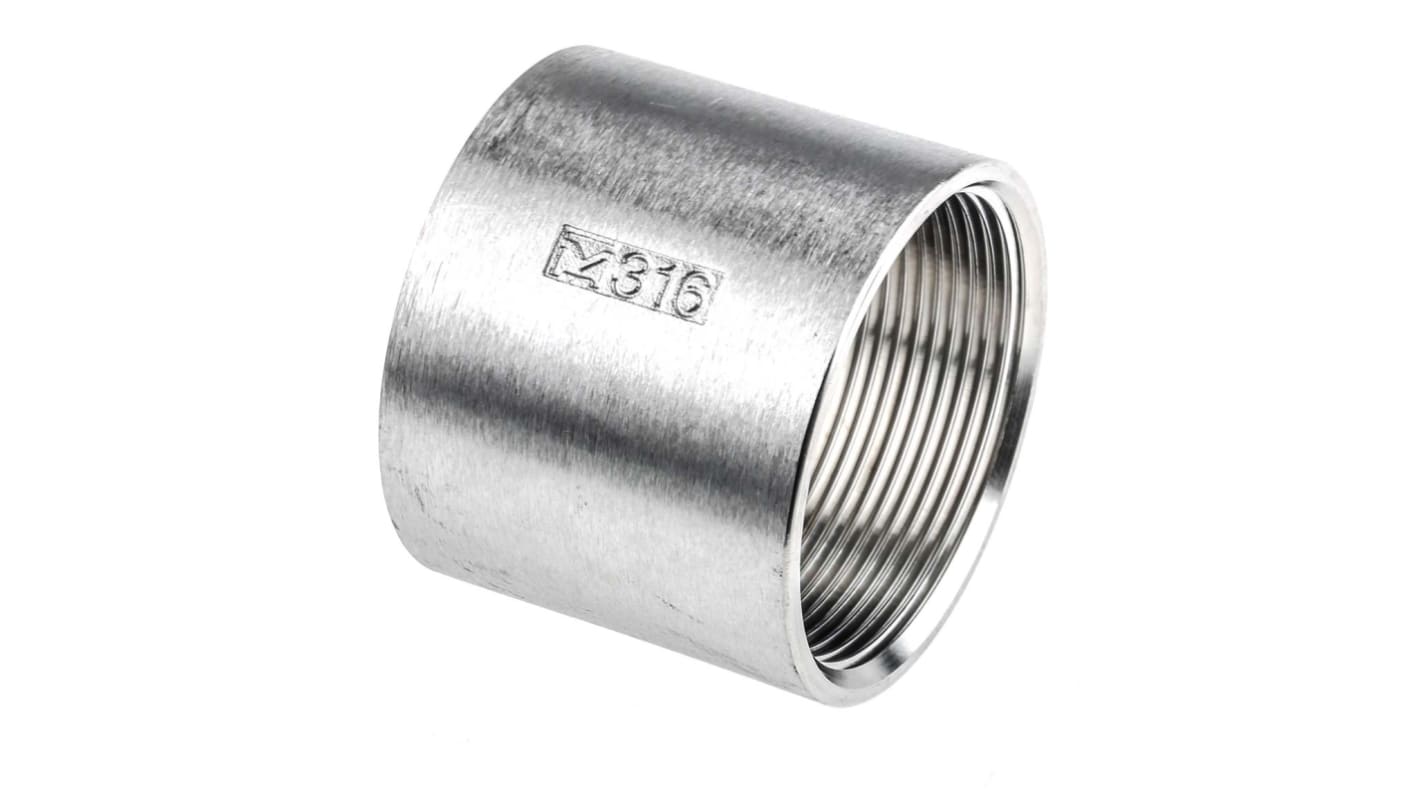 RS PRO Stainless Steel Pipe Fitting Socket, Female G 2in x Female G 2in