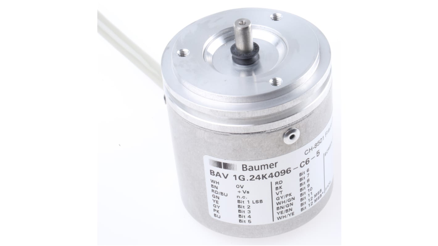 Baumer BAV 1G.24K Series Absolute Absolute Encoder, 4096 ppr, Push Pull Signal