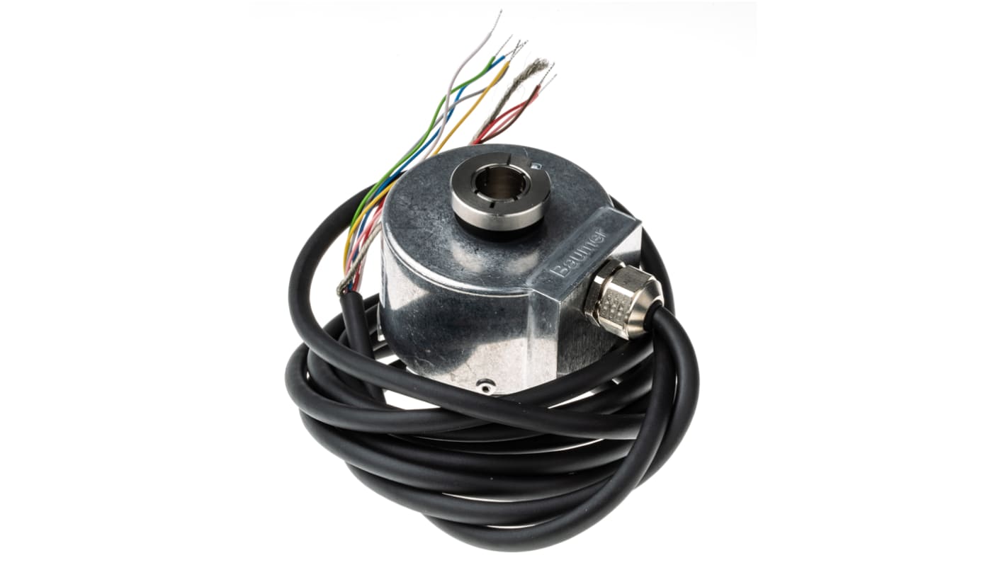 Baumer BHG Series Optical Incremental Encoder, 1024 ppr, HTL/Push Pull Signal, Hollow Type, 12mm Shaft