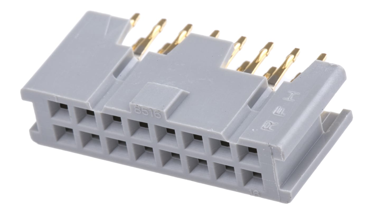 Gniazdo PCB 16 -pinowe 2 -rzędowe raster: 2.54mm Listwa gniazdowa Proste Przewlekany