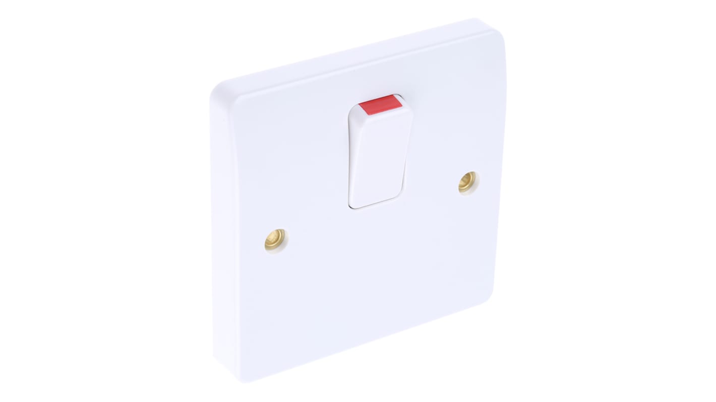 Interruttore a bilanciere MK Electric serie Logic Plus, 20A, 250V, 2 poli, Colore bianco, Urea-formaldeide Logic Plus