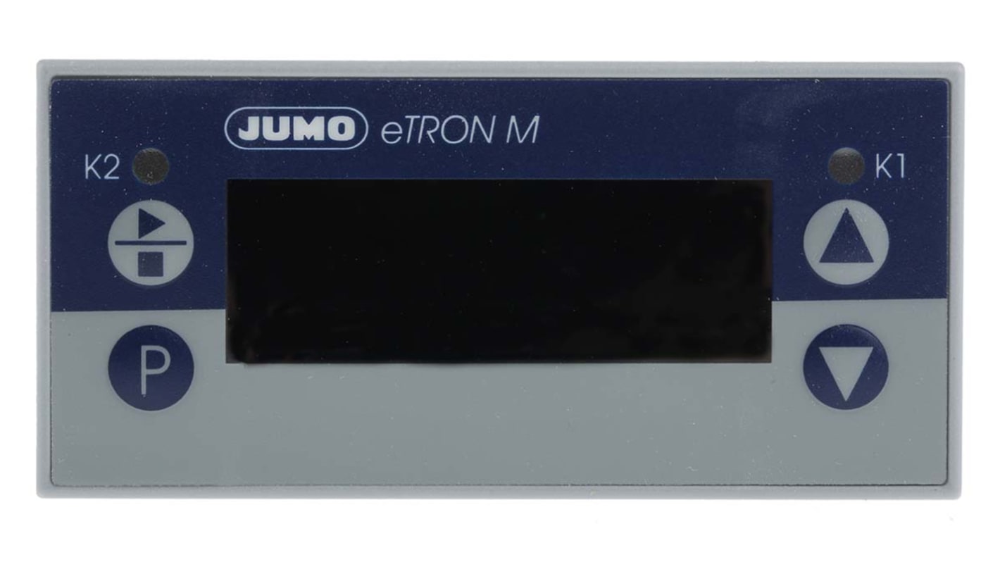 Termostato Jumo serie eTRON, 24 V ac, 12 → 24 V dc Termopar de tipo K, 2 salidas 2 relés