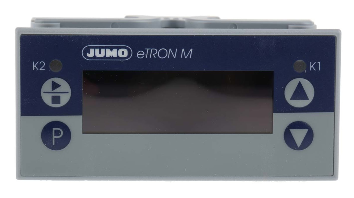 Jumo eTRON Thermostat Tafelmontage, 2 x 1 Wechslerkontakt 10 A 250 V / 2 offene Kontakte 5 A 250 V Ausgang/ 0 →