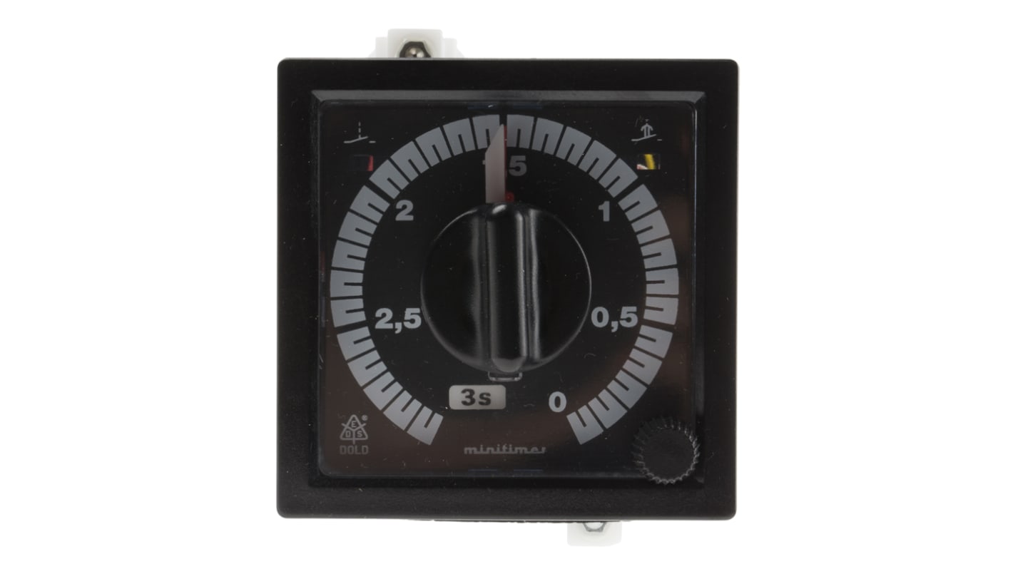 Timer Relay Dold, intervallo 0.15 s → 30h, 2 poli, SPDT, A pannello