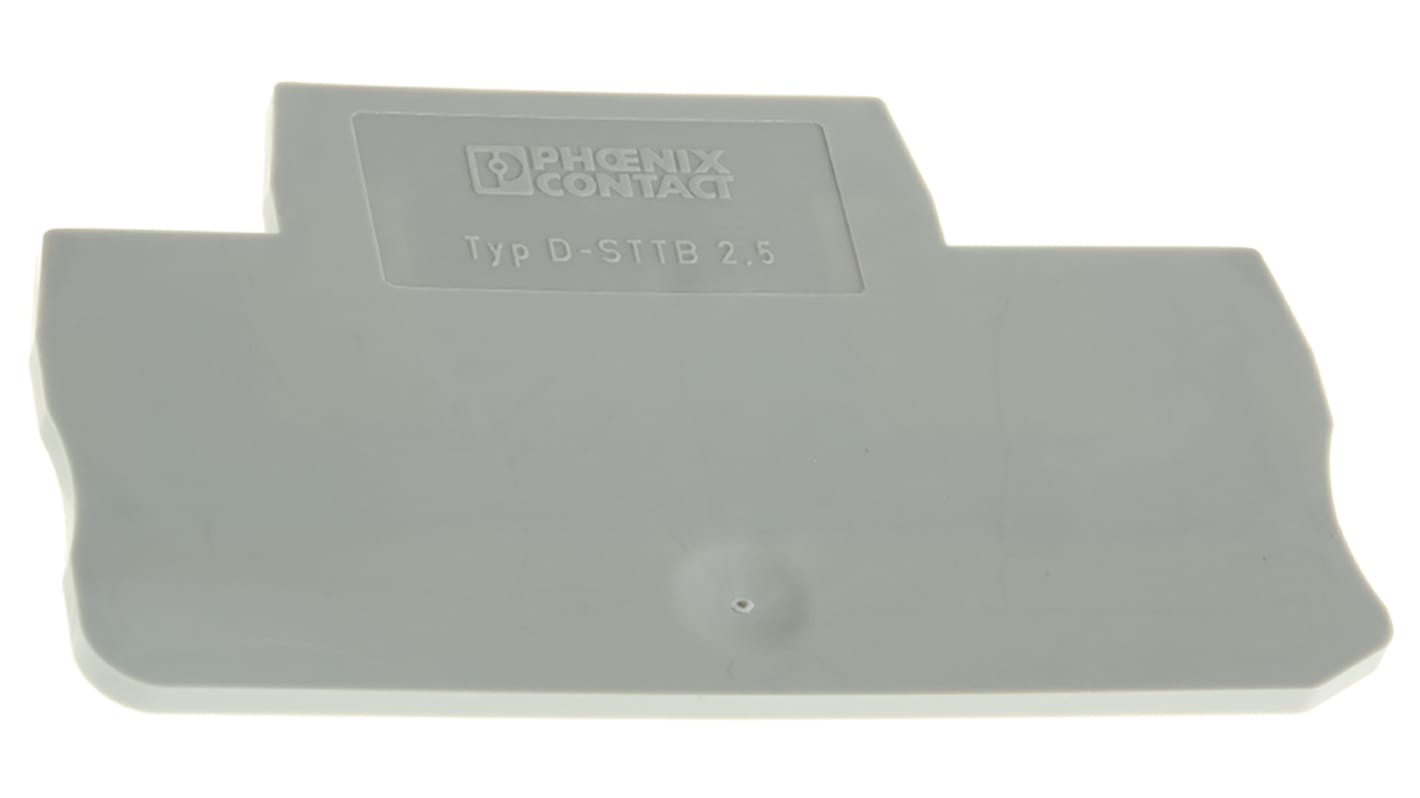 Phoenix Contact D-STTB 2.5 Series End Cover for Use with DIN Rail Terminal Blocks