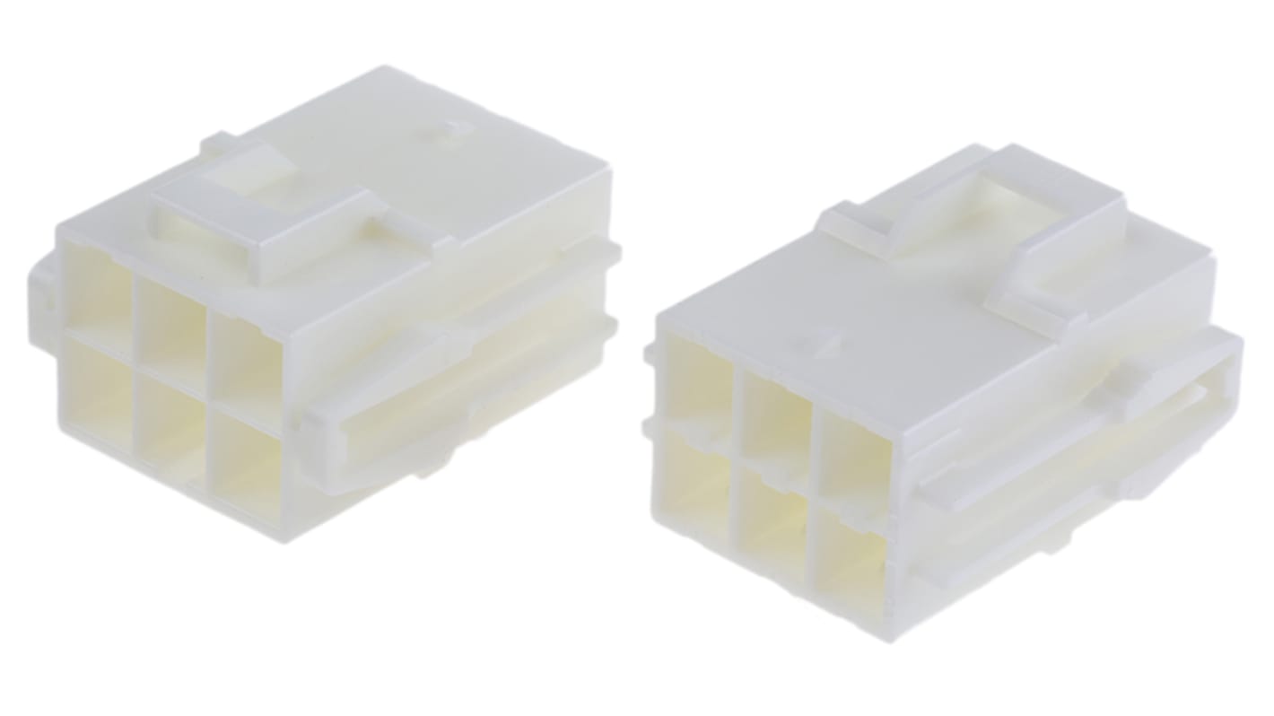 JST, VL Female Connector Housing, 6.2mm Pitch, 6 Way, 2 Row