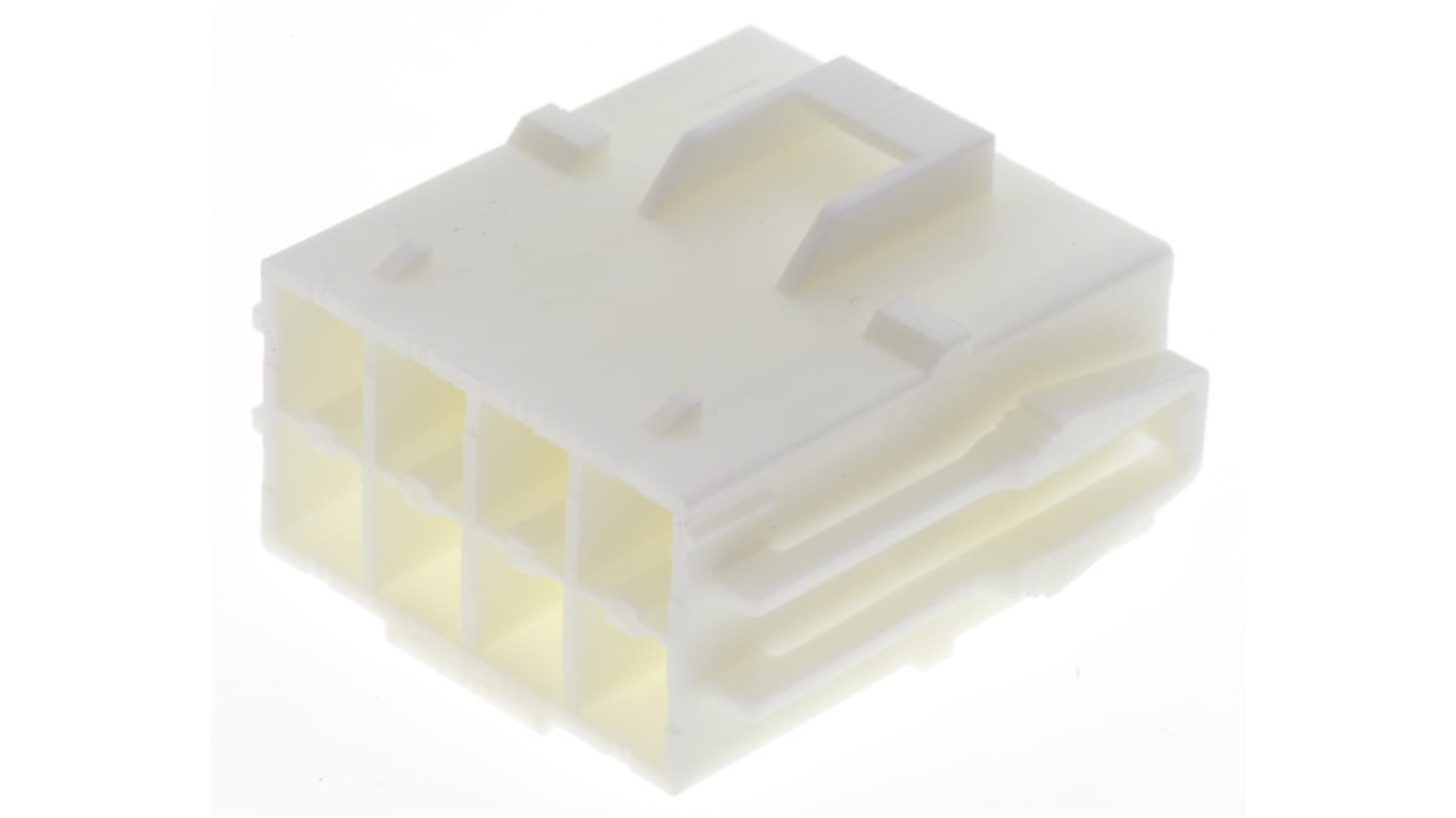 JST, VL Female Connector Housing, 6.2mm Pitch, 8 Way, 2 Row