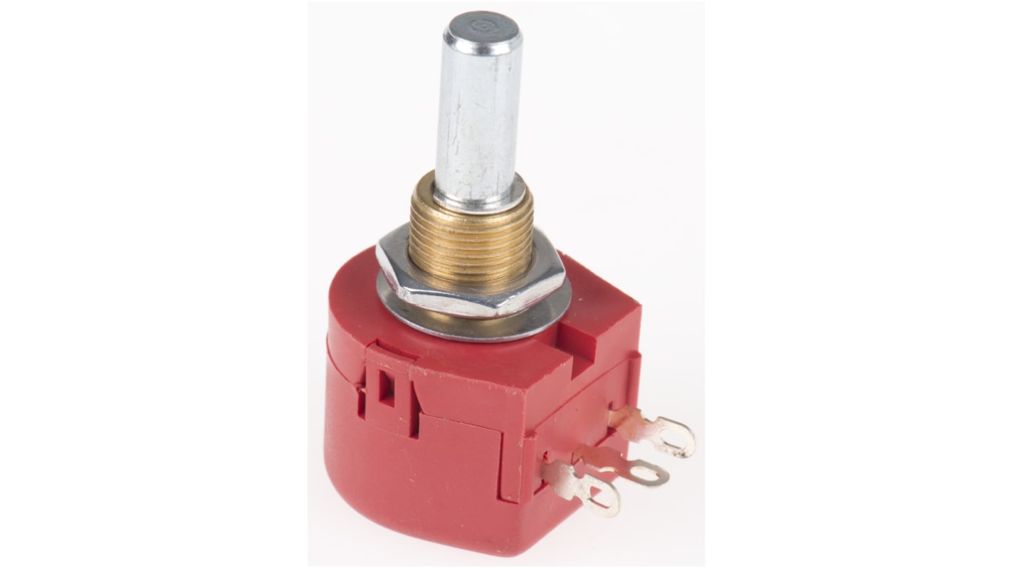 TE Connectivity TW 10Ω Rotary Potentiometer 1-Gang Panel Mount, TW1100KA