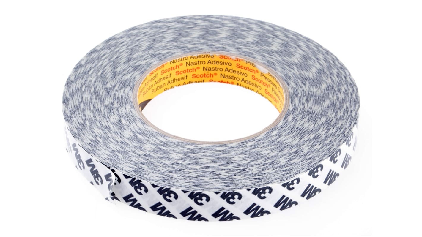 3M 9086 Translucent Double Sided Paper Tape, 0.19mm Thick, 16 N/cm, Paper Backing, 19mm x 50m