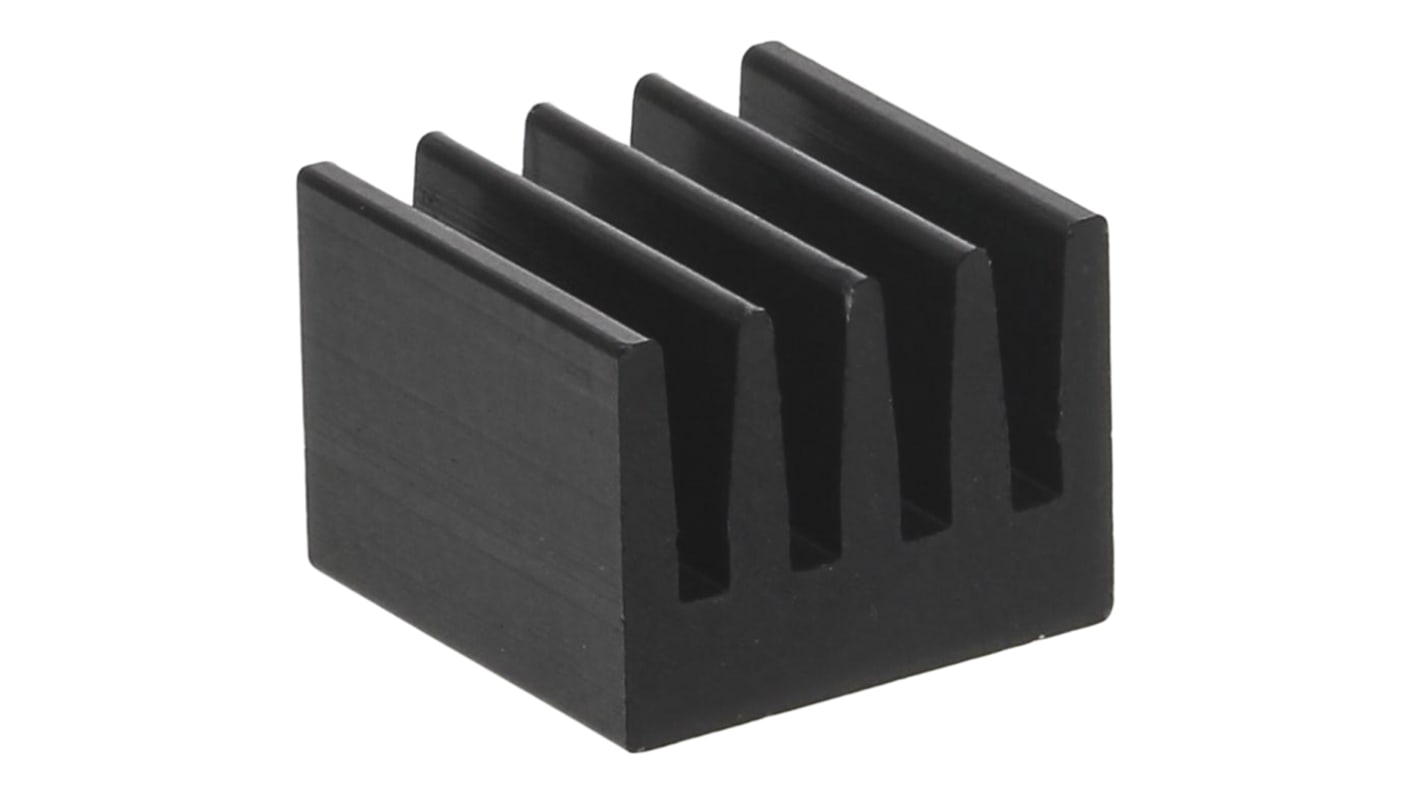 Disipador Fischer Elektronik de Aluminio Negro, 74K/W, dim. 8 x 8 x 6mm para DIL-IC, para usar con Aluminio Rectangular