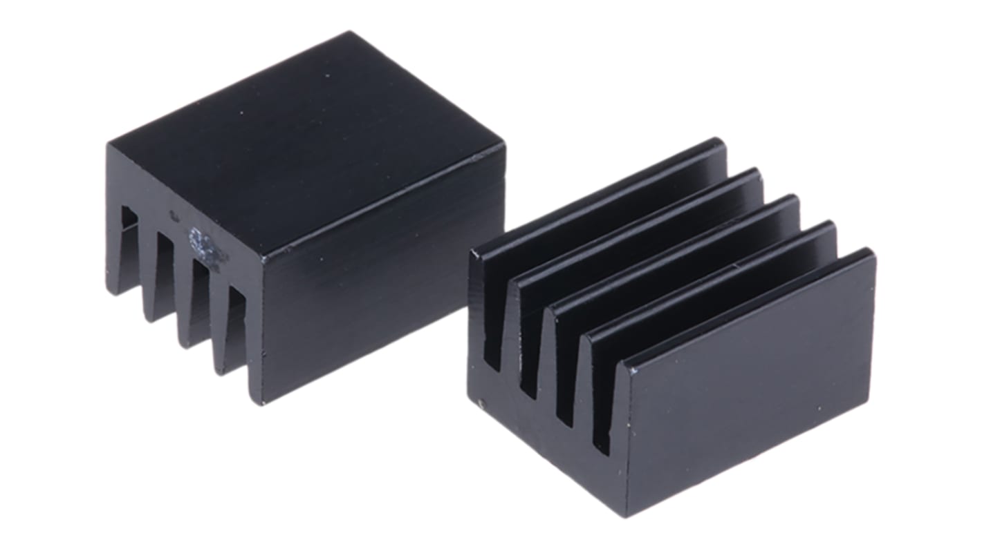 Disipador Fischer Elektronik de Aluminio Negro, 71K/W, dim. 10 x 8 x 6mm para DIL-IC, para usar con Aluminio