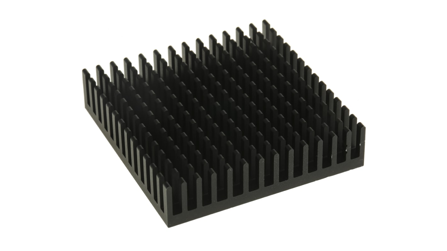 Fischer Elektronik Heatsink, Universal Square Alu, 8 → 1.9K/W, 51 x 51 x 12.3mm, Conductive Adhesive, Conductive