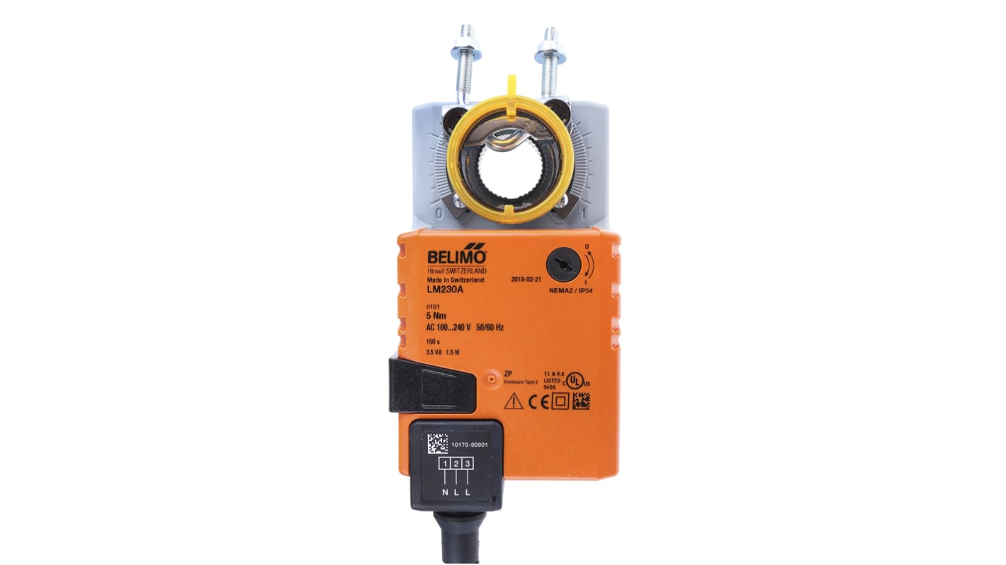 Belimo 1m² Drosselklappenantrieb, Offen/Geschlossen, 1.5W, 240 V ac