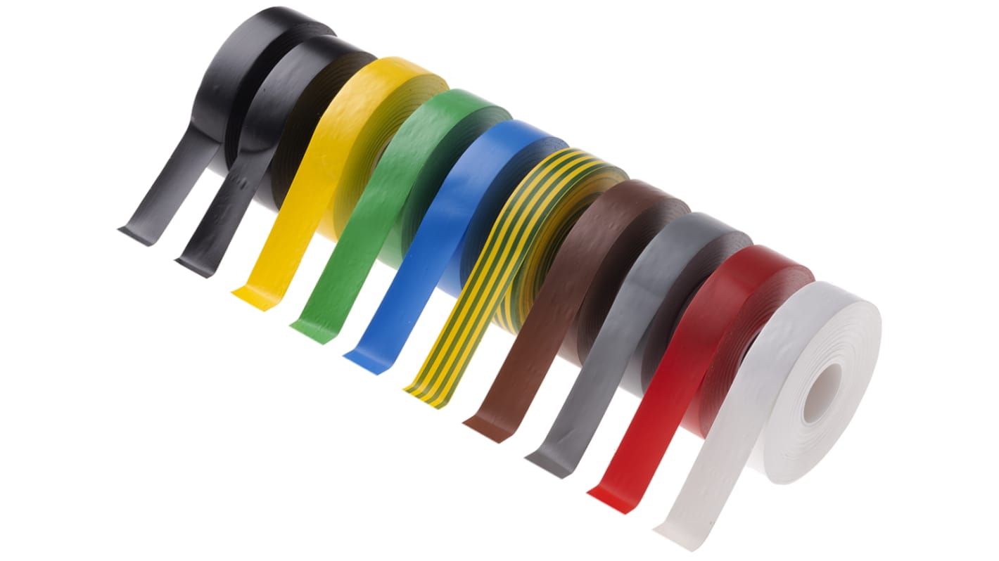Advance Tapes AT7 Assorted PVC Electrical Tape, 19mm x 33m
