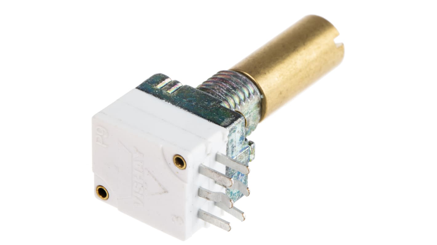 Vishay P9A 10kΩ Rotary Potentiometer 2-Gang, Panel Mount (Through Hole), P9A2R100FISX1103ML